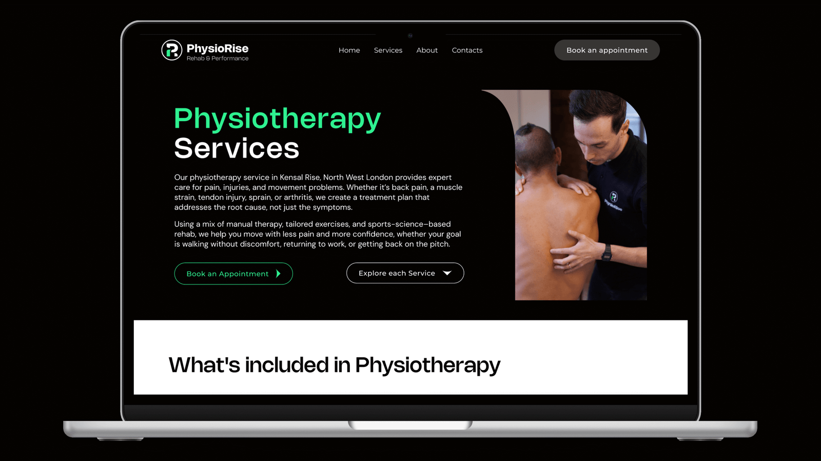 PhysioRise brand and website